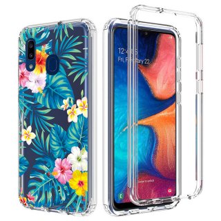 Samsung Galaxy A20/A30 Clear Bumper TPU Banana Leaf Case