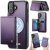 CaseMe iPhone 16 2-in-1 Detachable Magnetic Wallet Case with RFID Blocking, Card Holder & MagSafe Compatible - Purple