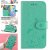 iPhone 12 Embossed Cat Bee Wallet Magnetic Stand Case Green