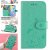 iPhone 12 Mini Embossed Cat Bee Wallet Magnetic Stand Case Green