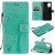 OnePlus 8T Embossed Tree Cat Butterfly Wallet Stand Case Green