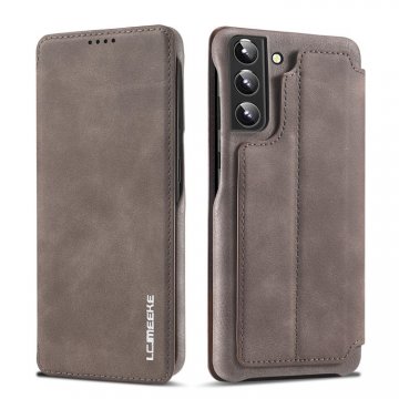 LC.IMEEKE Samsung Galaxy S22 Card Slot Magnetic Case Gray