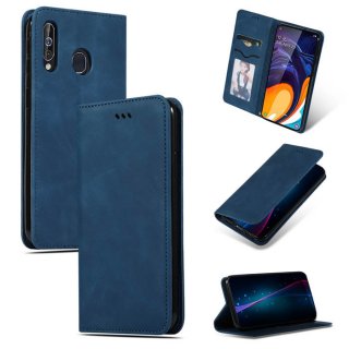 Samsung Galaxy A60 Wallet Stand Magnetic Shockproof Case Blue