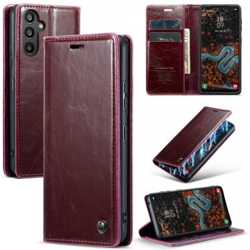 CaseMe Samsung Galaxy A34 5G Luxury Wallet Magnetic Case Red