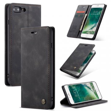 CaseMe iPhone 7 Plus/8 Plus Wallet Stand Magnetic Case Black