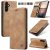 CaseMe Samsung Galaxy A54 Wallet Luxury Leather Case Brown