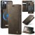 CaseMe Samsung Galaxy S21 2-in-1 Magnetic Wallet Case – Wireless Charging & RFID Blocking Coffee