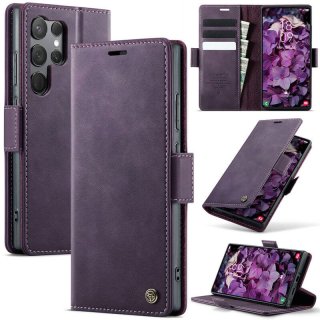 CaseMe Samsung Galaxy S23 Ultra Magnetic Wallet Case with RFID Blocking Purple