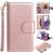 Samsung Galaxy S20 Plus Embossed Girl Cat 9 Card Slots Wallet Case Rose Gold