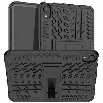 iPad Mini 6 2021 Hybrid Rugged PC + TPU Kickstand Case Black
