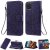 iPhone 11 Pro Max Embossed Sunflower Wallet Stand Case Purple