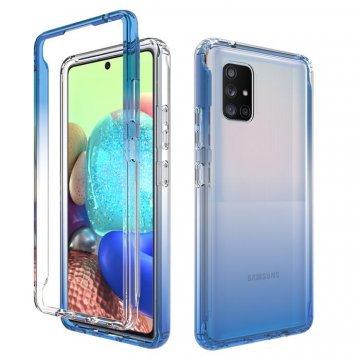 Samsung Galaxy A71 5G Shockproof Clear Gradient Cover Blue