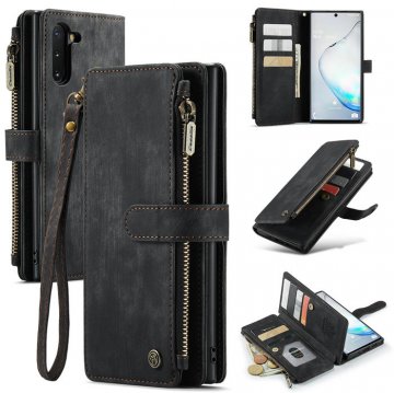 CaseMe Samsung Galaxy Note 10 Wallet kickstand Case Black