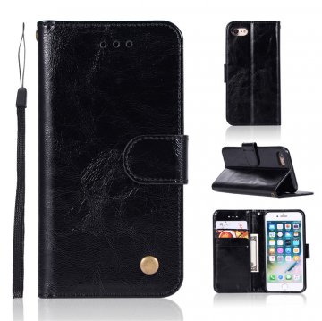 iPhone 7/8/SE 2020 Premium Vintage Wallet Kickstand Case Black