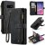 CaseMe Samsung Galaxy S10 Wallet Kickstand Retro Case Black