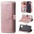 Samsung Galaxy A81/Note 10 Lite Multi-function 10 Card Slots Wallet Case Rose Gold