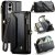 CaseMe Samsung Galaxy S25 Edge Wallet RFID Blocking Crossbody Phone Case Black