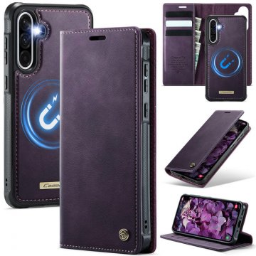 CaseMe Samsung Galaxy A56 5G 2-in-1 Magnetic Wallet Case with RFID Blocking Purple