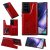 Samsung Galaxy Note 20 Ultra Luxury Bee and Cat Magnetic Card Slots Stand Cover Red