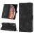Skin-friendly iPhone XS Max Wallet Stand Case with Wrist Strap Black