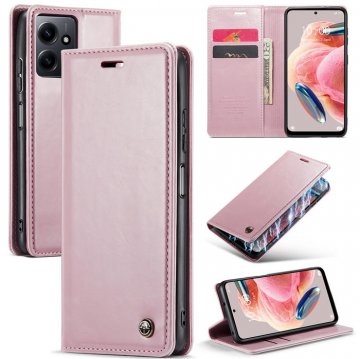 CaseMe Xiaomi Redmi Note 12 4G Luxury Wallet Magnetic Case Pink