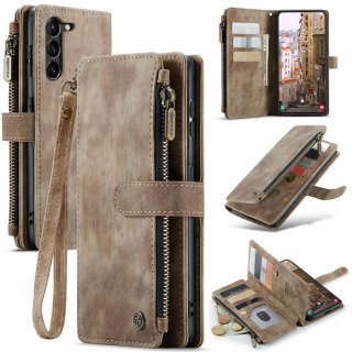 CaseMe Samsung Galaxy S23 Plus Wallet Kickstand Case Coffee