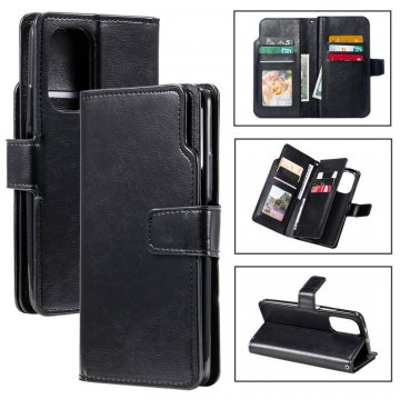 Xiaomi Redmi K40/K40 Pro Wallet 9 Card Slots Magnetic Case Black