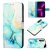 Marble Pattern OnePlus Nord CE 5G Wallet Stand Case Green