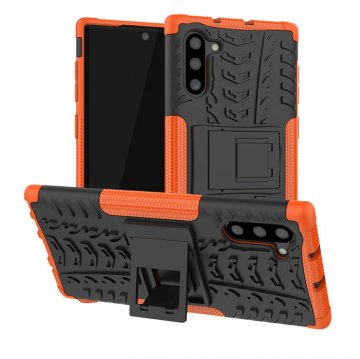 Samsung Galaxy Note 10 Hybrid Rugged PC + TPU Kickstand Case Orange