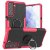 Samsung Galaxy S21 FE Hybrid Rugged Ring Kickstand Case Rose