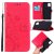 Samsung Galaxy A71 Butterfly Pattern Wallet Magnetic Stand Case Red