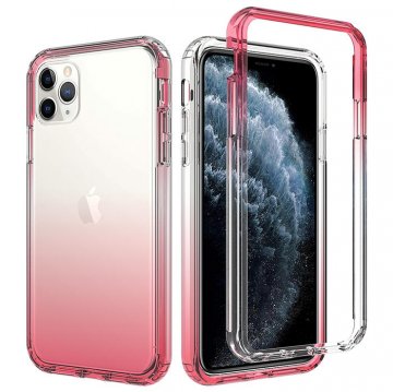 iPhone 11 Pro Max Shockproof Clear Gradient Cover Red