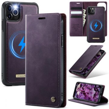CaseMe iPhone 11 Pro Max 2-in-1 Magnetic Wallet Case – Wireless Charging & RFID Blocking Purple