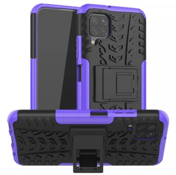 Huawei P40 Lite Hybrid Rugged PC + TPU Kickstand Case Purple