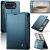 CaseMe iPhone Duo Wallet Case with 2 Card Slots, RFID Blocking & Wireless Charging Blue