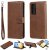 Huawei P40 Pro Wallet Detachable 2 in 1 Stand Case Brown