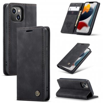 CaseMe iPhone 13 Mini Wallet Kickstand Magnetic Case Black