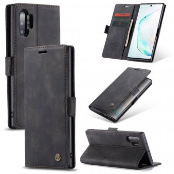 CaseMe Samsung Galaxy Note 10 Plus Wallet Magnetic Flip Case Black