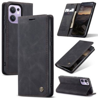 CaseMe OPPO Reno13 F 4G/5G Wallet Magnetic Suede Leather Case Black