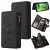 iPhone 13 Mini Wallet 15 Card Slots Case with Wrist Strap Black