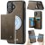 CaseMe iPhone 16 2-in-1 Detachable Magnetic Wallet Case with RFID Blocking, Card Holder & MagSafe Compatible - Coffee