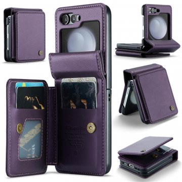 CaseMe Samsung Galaxy Z Flip5 RFID Blocking Card Holder Case Purple