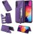 Samsung Galaxy A50 Wallet Magnetic Shockproof Cover Purple