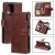 Xiaomi Redmi K40/K40 Pro Wallet 9 Card Slots Magnetic Case Brown