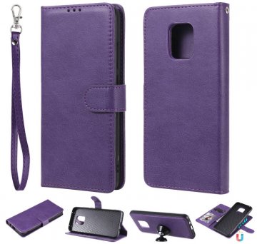 Xiaomi Redmi 10X 5G Wallet Detachable 2 in 1 Stand Case Purple