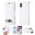 iPhone XS/X Cat Pattern Wallet Magnetic Stand PU Leather Case White