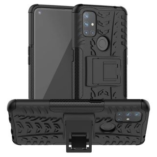 OnePlus Nord N10 5G Hybrid Rugged PC + TPU Kickstand Case Black