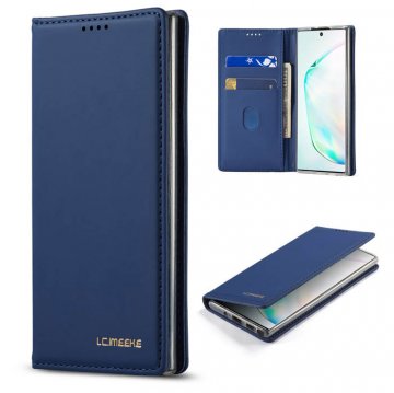 LC.IMEEKE Samsung Galaxy Note 10 Wallet Magnetic Stand Case Blue