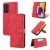 AZNS Samsung Galaxy A72 5G Wallet Kickstand Magnetic Case Red