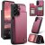 CaseMe Samsung Galaxy A56 5G RFID Blocking Card Holder Kickstand Case Red